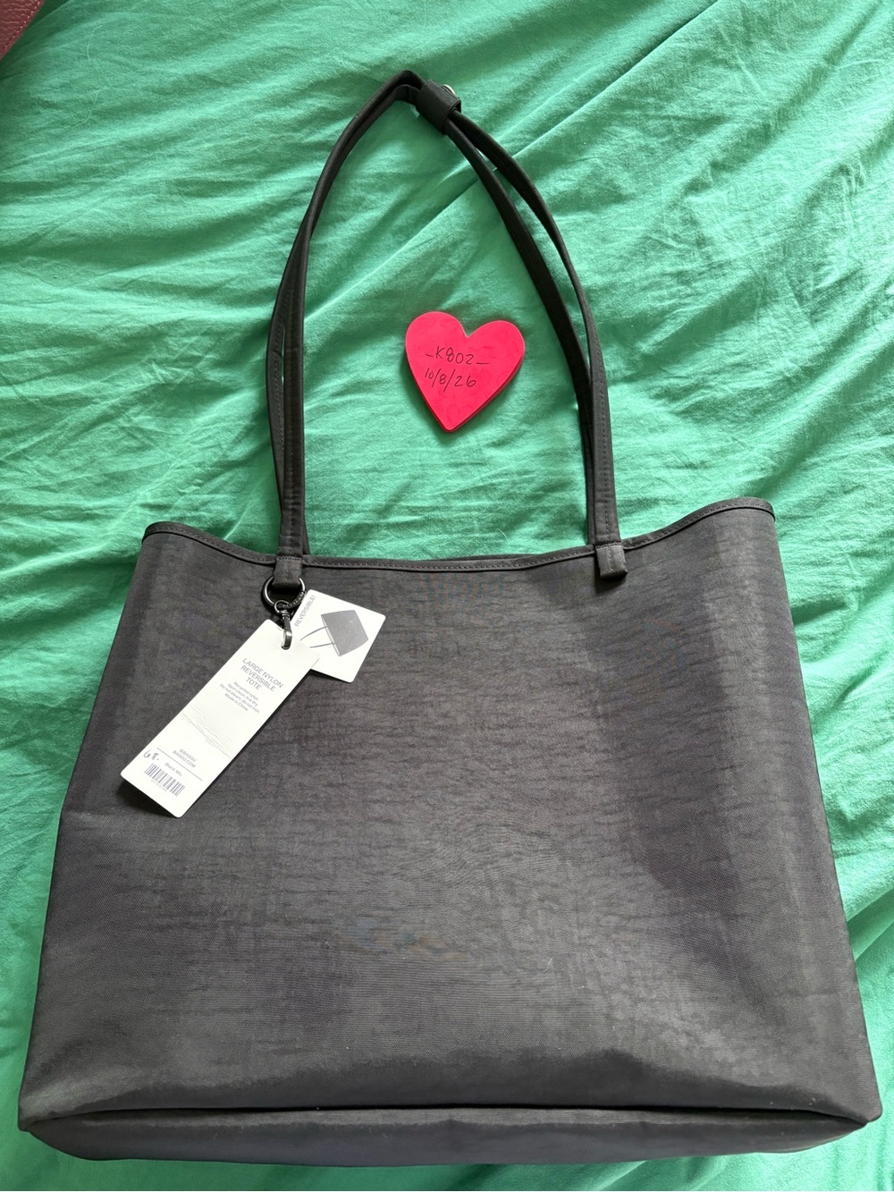 BNWT Black Mix Baggu Nylon Reversible Tote